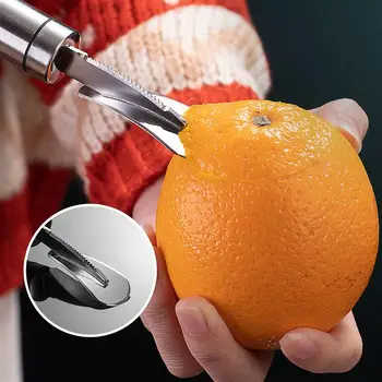 Rustfrit Stål Orange Skrællekniv Citron Citrus Skrællekniv Zester Rivejern Praktiske Frugt Grapefrugter Oplukker Cutter Køkken Gadgets