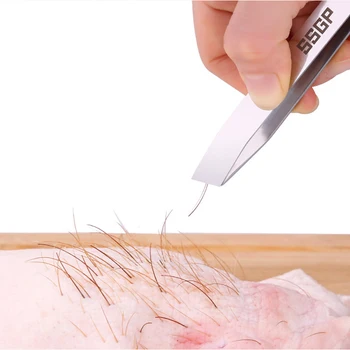 Rustfrit Stål Pig Hair Removal Tænger Tykkere fisk og Skaldyr Fisk Knogle Fjerne Pincet Grill Mad Tong DIY Husstand Køkken Værktøjer