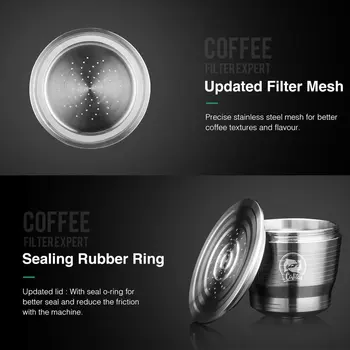 Rustfrit stål Genopfyldning Og Kapsel Pod Filter Dripper Manipulere Kompatibel med Nespresso U Kaffemaskine