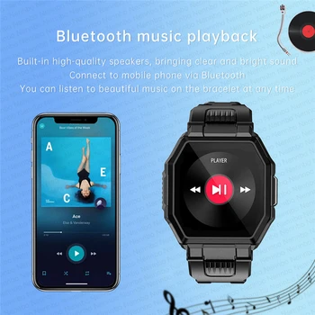 S9 Bluetooth Opkald, Smart Ur til Mænd med Fuld Touch IP67 Vandtæt Sport Fitness Tracker Blodtryk puls Smartwatch