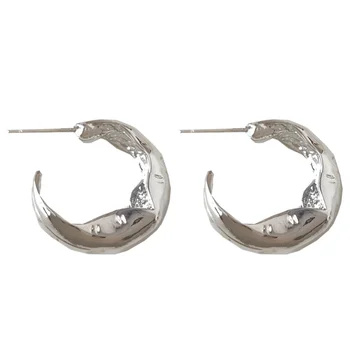 S925 nål Moderne Smykker Øreringe Populære Design Sølvfarvede Belægning Metal Øreringe Til Pige Fine Gaver Tilbehør