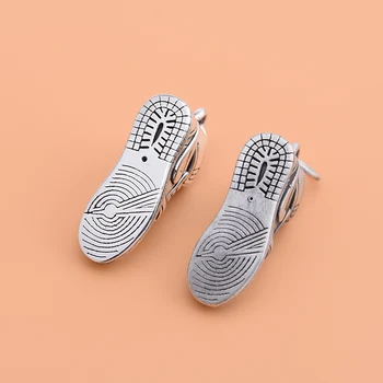 S999 sterling Silver 3D hårdt sølv tilbehør, tre-dimensionelle sko vedhæng, sports sko smykkevedhæng, halskæde vedhæng