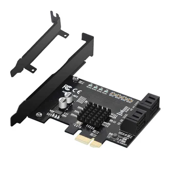 SATA3 PCIe-Kort 6/4 Port PCIe-SATA III-Controller-Kort Til 6GB/s Intern Adapter Omformer PCI-kort overgang udvidelseskort