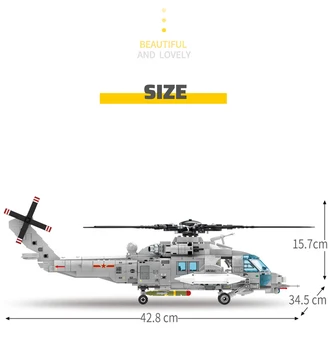 SEMBO Militære Fly Z-20 Model byggesten Helikopter City Police Soldater, Fly Kit Mursten Uddannelse Legetøj Gaver Børn