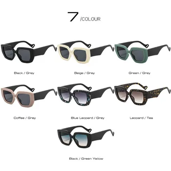 SHAUNA Retro Kvinder Square Solbriller Mode Kontrast Farve Nuancer Mænd Sol Briller UV400