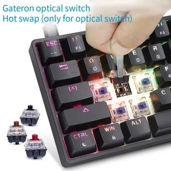 SKYLOONG GK68 Gamer Mekanisk Tastatur Optik Hot Swap Kablede RGB ABS Programmerbare Gaming Tastatur For Desktop/Laptop/Tablet
