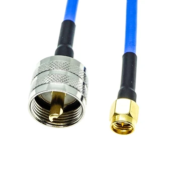 SMA han til UHF mandlige PL259 stik RG402 RG-402 Semi Fleksibel Coaxial Kabel-0.141