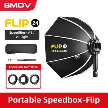 SMDV Flip 20 24 Hurtigt Slip Parabolic Ud af Døren Softbox til Profoto A1 Godox V1 AD100PRO V860II AD200 Flash Blød boks