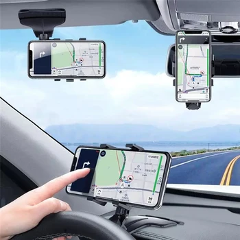 SMOYNG Bil Telefonen Holder Stand Dashboard Mount Støtte Rearview Spejl solskærm I Bilen GPS Navigation Beslag Til Xiaomi iPhone