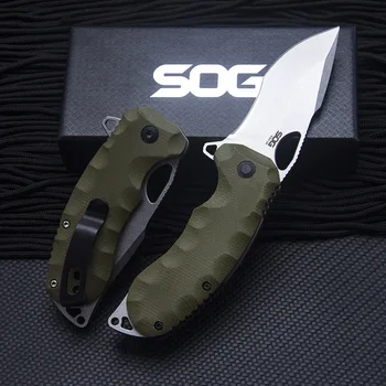 SOG Udendørs Camping Folde Pocket Kniv Micarta Håndtere CTS XHP Blade Multi Jagt Taktisk Overlevelse Knive EDC Værktøjer