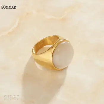 SOMMAR 2021 nye hit Guld farve, størrelse 6 7 Gudinde Tail ring Hvid Opal priser i euro, smykker tilbehør