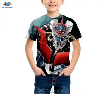SONSPEE Animationsfilm Mazinger Z Udskriv Børn Børn T-shirts, Casual Harajuku Korte Ærmer Tøj Sommer Cool Boys/Girls t-Shirts Toppe