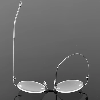 SWOKENCE Uindfattede Briller Nærsynethed -0.5 at -8.0 Mænd Kvinder Runde Linser Anti Blue Ray Fotokromisk Nærsynet F088