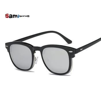 Samjune Clip-on Solbriller klip på briller pladsen Linse Mænd Kvinder spejl klip Sol Briller Night Vision Kørsel solbriller til mænd
