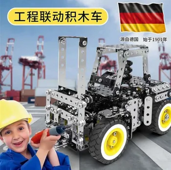 Samling legetøj dreng intelligens børns uddannelsesmæssige legetøj intelligent samling bil engineering bil toy samling model