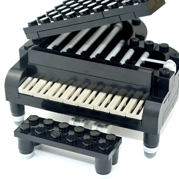 Scenen Klaver Keyboard Musik byggesten Byen Tilbehør MOC Dele til musikinstrumenter DIY Mursten Skaberen Legetøj Julegaver