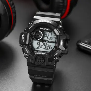 Se Digital Udendørs GShock Sport Kører Elektronisk Militær Reloj Lysende Led Armbåndsur Til Mænd Fashion Army Mandlige Relogios