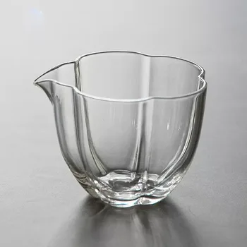 Sekskantet Glas Fair Cup Fortykket Varmeandig Høj Borosilicate Te Te Infusionsenheden