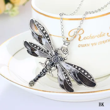 Selling Creative Funny Dragonfly Necklace Hot Design Modern Products 6 Colors