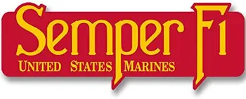 Semper Fi Ord Kontur Formet Kofanger Mærkat (USMC Marine Corps)
