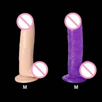 Sex Produkter Dildo For Kvinder sugekop Penis Masturbation Varer Jelly Dildo-Crystal Penis Lesbians Anal Sex Legetøj Pik Strap-on