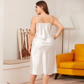 Sexet Kvinder Nightgowns Plus Size Nattøj om Sommeren Spaghetti Strop Kjole Lingeri, Nattøj Nat Bære Hjem Beklædning Engros-3XL