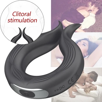 Sexlegetøj til Manden Klitoris Stimulator Vibrerende penisring Sex Produkter Forsinke Tidlig Sædafgang Penis Ringe Klitoris Massager