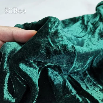 Siiboo naturlig silke base fløjl stof for kvinder, aften kjole part bære luksuriøse super bløde velour de soie sp6411
