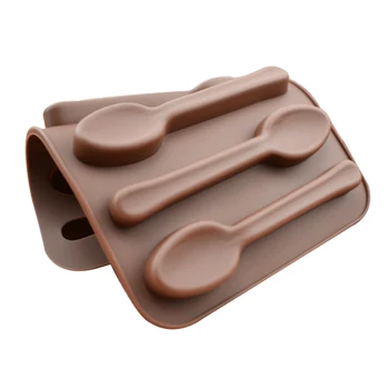Silikone 6 Huller Skeen Form Fondant Mould Kage Udsmykning Værktøjer 1PC Chokolade Skimmel Kage Bagning Køkken DIY Jelly Candy Sæbe
