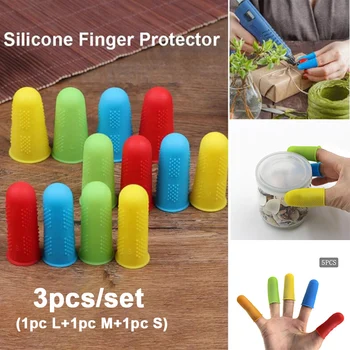 Silikone Finger Protector Ærme Dække Anti-cut varmeandig Finger Ærmer Store Madlavning Køkken Værktøjer