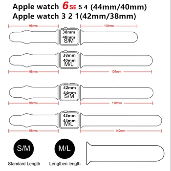 Silikone Rem Sport For Apple Ur band Se 6 5 44mm 40mm iWatch Smart Urrem Serie 4/3/21 38mm 42mm Tilbehør Armbånd