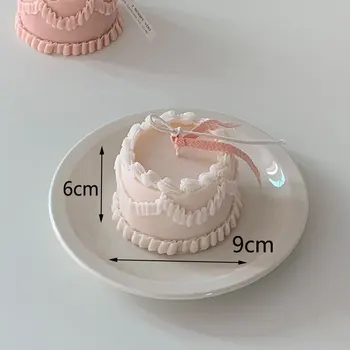 Simulering Cream Udsmykning Kage Lys Skimmel Koreansk Stil Aromaterapi Stearinlys Gør Silikone Formen Håndlavet Sæbe Skimmel