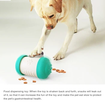 Sjov Hund Behandle Utæt Legetøj med Hjul Interaktivt Legetøj til Hunde, Hvalpe, Katte, Kæledyr Produkter, Forbrugsstoffer, Tilbehør Til Dropshipping
