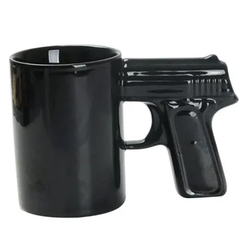 Sjov Pistol Krus Pistol Grip Og Kopper Krus Mælk Kop Te Kreative Kontor Keramiske Kaffebæger Drinkware Dropshipping