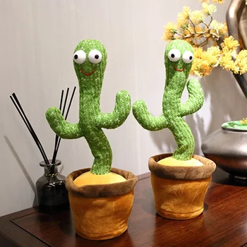Sjove Danse Kaktus Elektriske Fyldte Plante Plys Legetøj Ryste Synge Kaktus Dancing Toy Tidlig Uddannelse Legetøj Til Børn Gave