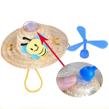 Sjove Halm Sommeren Parasol Hund Hat Toy Dekoration Cool Sød Gave til Hund Pet Supplies Snor Fashion Hjelm Kat Hat