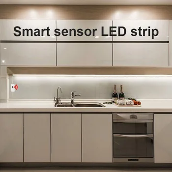 Smart LED-Lampe Hånd feje Sensor led lysbånd 5M 4M 3M 2M 1M TV computer baggrundsbelysning, Køkken, Garderobe Skab Aften hjemme Lghits