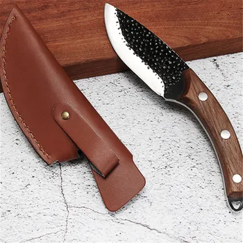 Smedet Udbening Kniv kødkniv Japansk High Carbon-Steel 1-2stk Håndlavede Knive Kok Full Tang køkkenkniv Med Kniv Dæksel