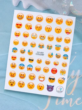 Smiley Smileys Negle Stickers til Negle Design 2021 Nail Art Tilbehør Klistermærker til Manicure Skydere til Negle Dekorationer Decals