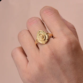 Små Dubai Guld Farve Ring for Kvinder, der Har Personlighed Ring til Kvinder, Mænd Guld Farve Charme Part, Smykker, Afrikanske, Arabiske Elementer