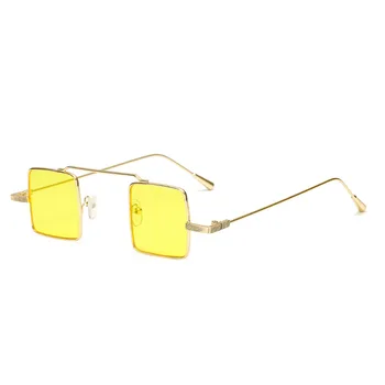 Små Firkantede Metal Steampunk Sol briller Mænd Kvinder Vintage Solbriller Street Fashion Nuancer Oculos De Sol UV400