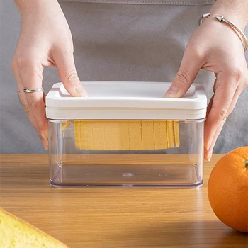 Smør Skål Box Holder Køleskab Opbevaring Låg Cutter Plast Smør Retter Med Låg Ost Opbevaring Bakke Smør Container Plade