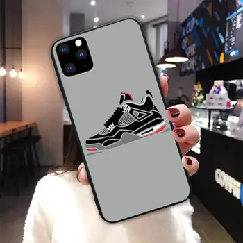Sneakers Sko Sort Soft-Phone Cover Case Til Iphone Se 2020 6 6s 7 8 Plus X Xs Antal Xr 11 12 Pro Max antal Coque