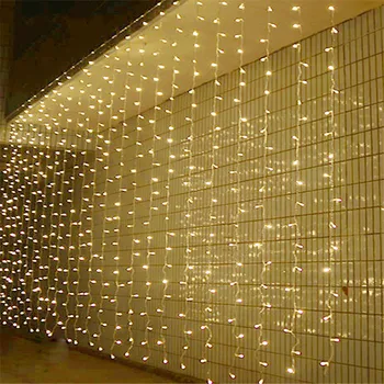 Sol Vindue Gardin Lys 200/300LEDS Udendørs Haven LED String Lys Soldrevne Bryllup julefrokost Twinklw Lys