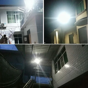 Solar Lys PIR bevægelsesføler 44/170 LED-væglampe Med Fjernbetjeningen Vandtæt solcelledrevet Lampe til Udendørs Have