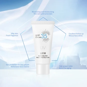 Solcreme Kridtning Sun Cream SPF 35 Facial Krop Hud Beskyttende Creme Anti-Aging Olie-kontrol Fugtgivende Ansigt hudpleje TSLM1