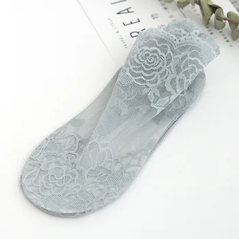 Solid Sokker i en Ultra-tynd, Høj kvalitet, Elastisk, Transparent Sokker Krystal kort sokker Mesh Kvinder Sokker Engros