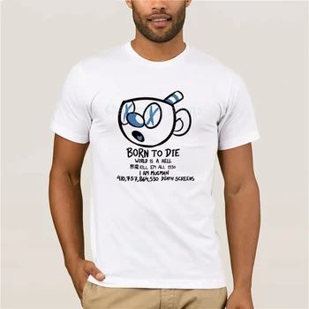 Sommeren Herre T-Shirt Mugman Født til at Dø, Cuphead DIY Toppe Fitness Beklædning Super Stor Størrelse cmt Mænds 2020 Fashion Style T-Shirten