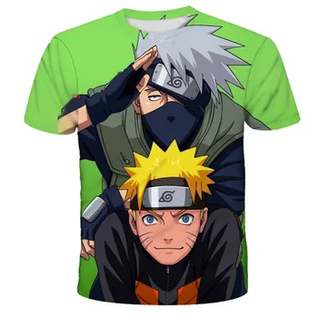 Sommeren Japansk tegnefilm Narutoes Animationsfilm kortærmet t-shirt Animationsfilm Harajuku 3d-t-shirt tøj Børn street tøj Kawaii stil