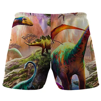 Sommeren Korte Bukser Børn Dinosaur Dyr 3D-Shorts Til Dreng 2021 Nye Tegnefilm Afslappet For Piger 4-14 År Børn Tøj, Shorts